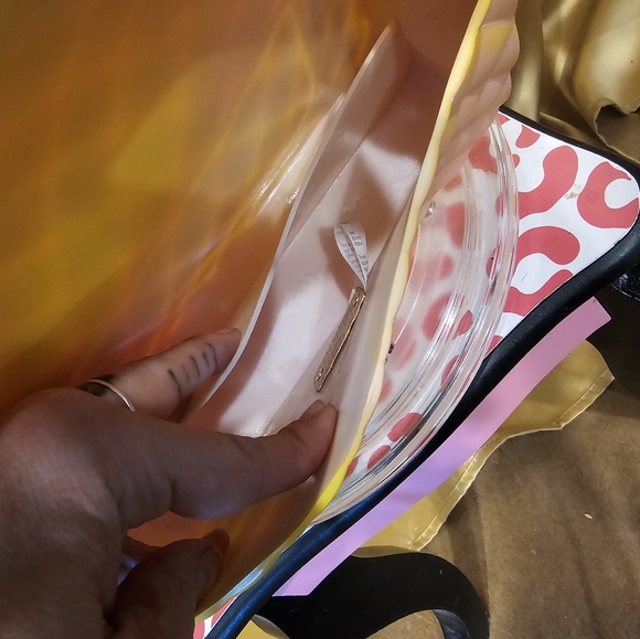 B Ombr​é Quilted Convertible Clutch Summer-y,fun, jelly,rainbow light  cute NWT - Picture 10 of 15